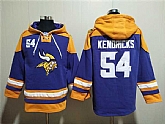 Men's Minnesota Vikings #54 Eric Kendricks Purple Yellow Ageless Must-Have Lace-Up Pullover Hoodie,baseball caps,new era cap wholesale,wholesale hats